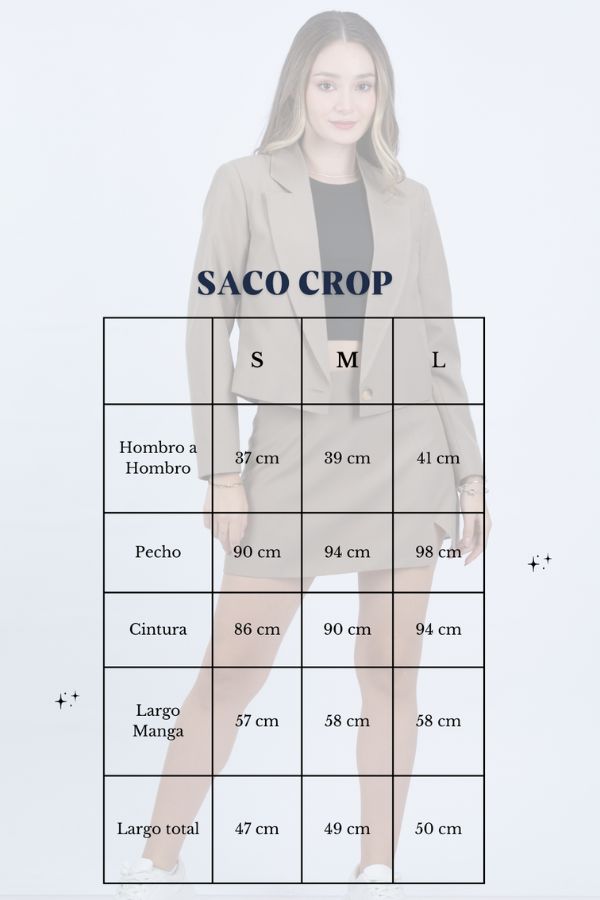 Saco Crop Beige - Design