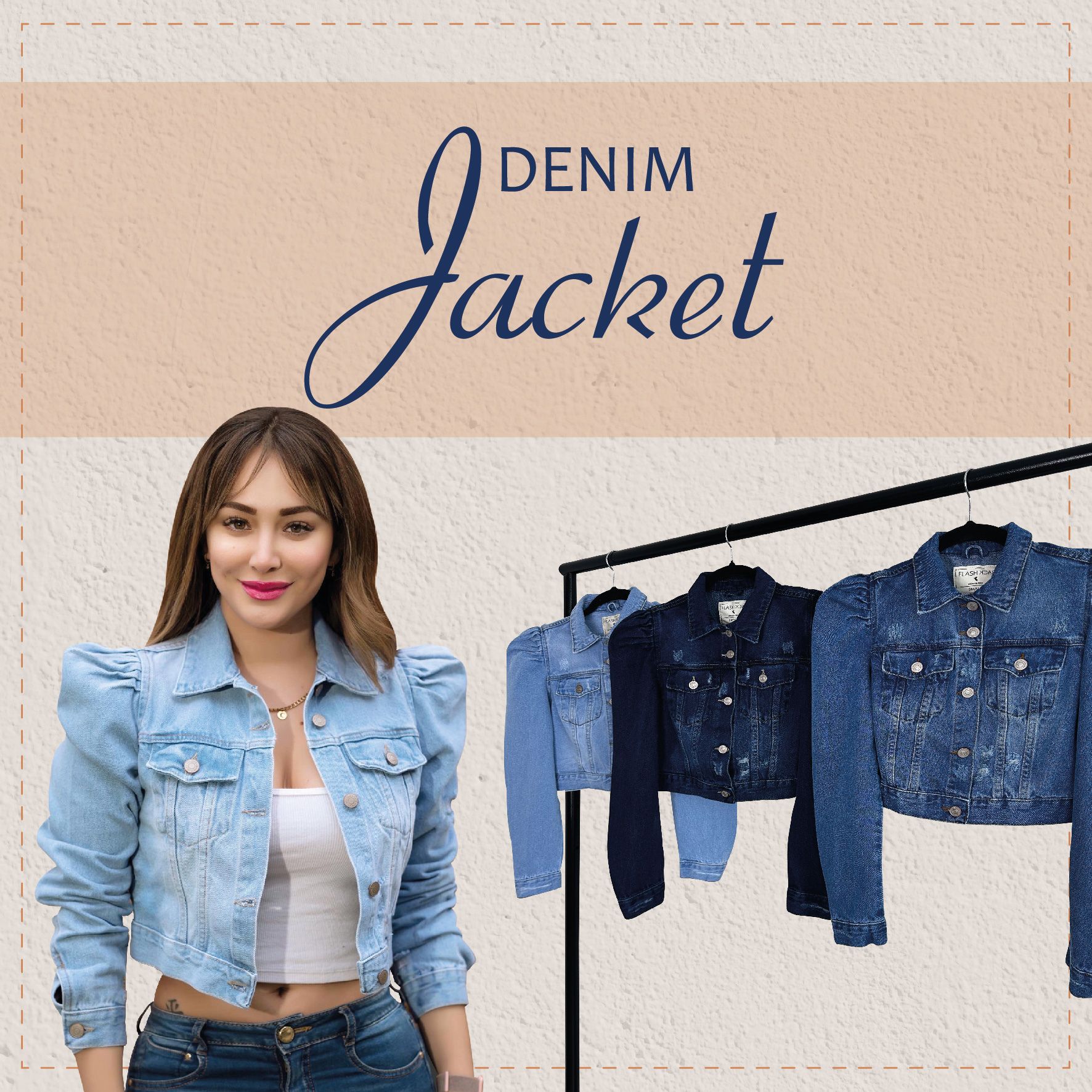 denim casaca para mujer